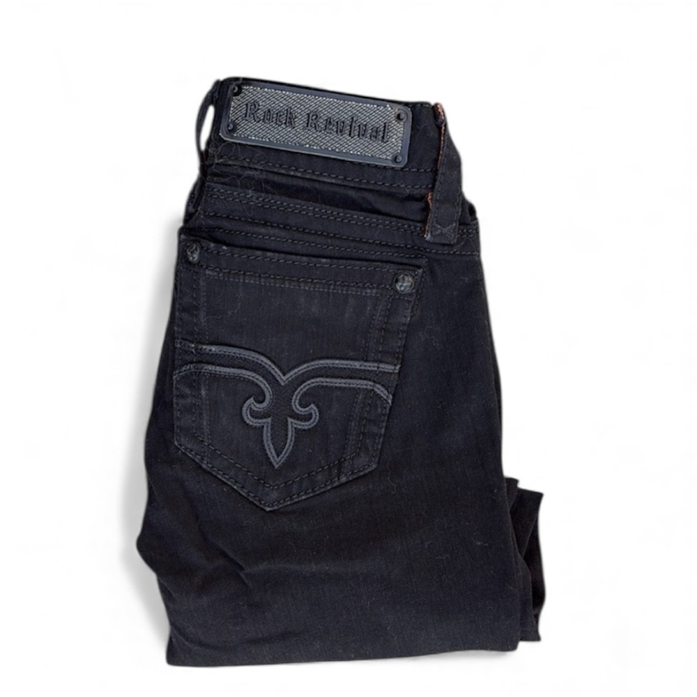 Rock Revival Capri Jeans Black Denim Size 26